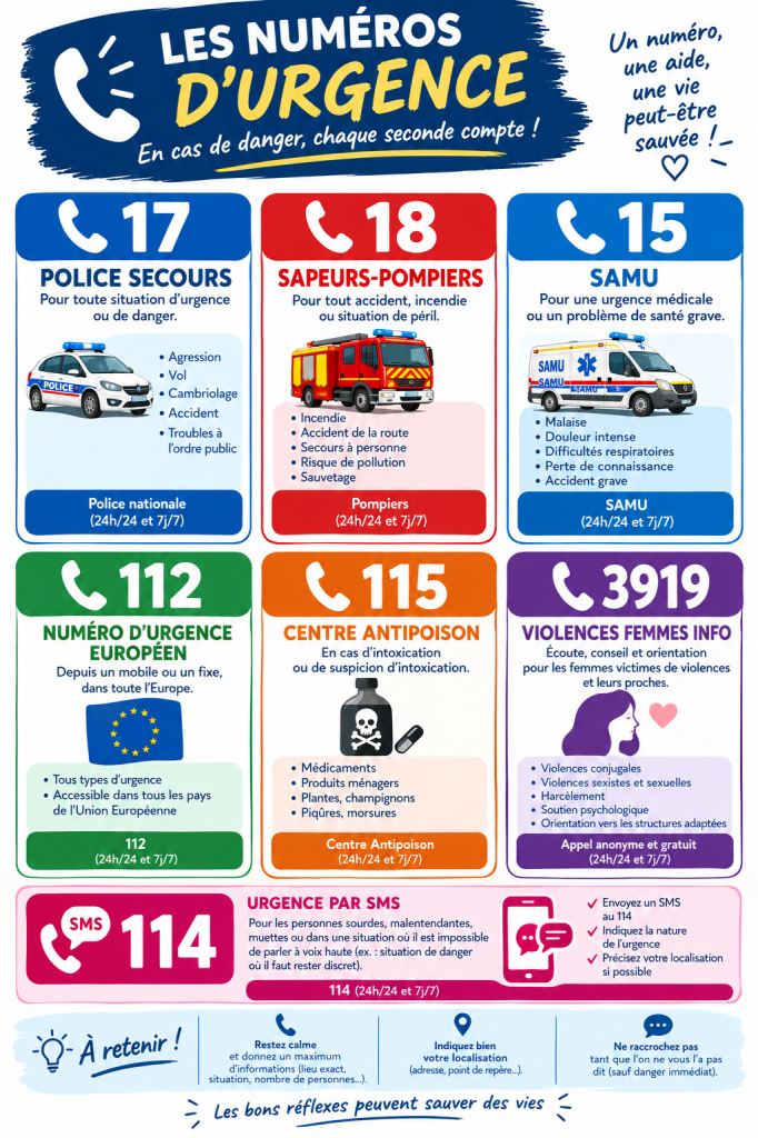 Liste des numéros d'urgence